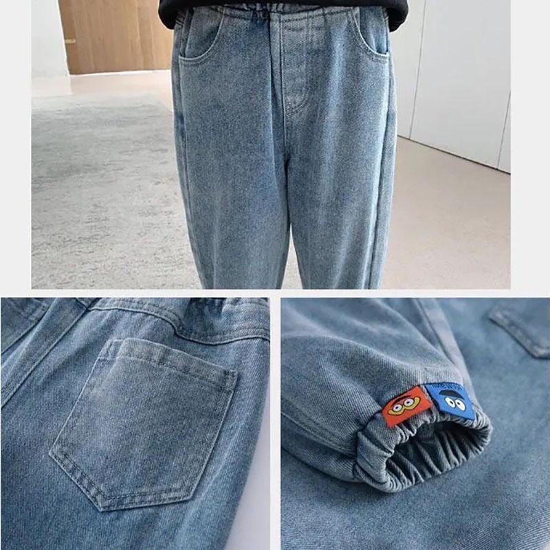 Children's Spring and Autumn Loose Jeans Trousers Children's Clothing Spring and Autumn Clothes Boys and Girls Casual Pants