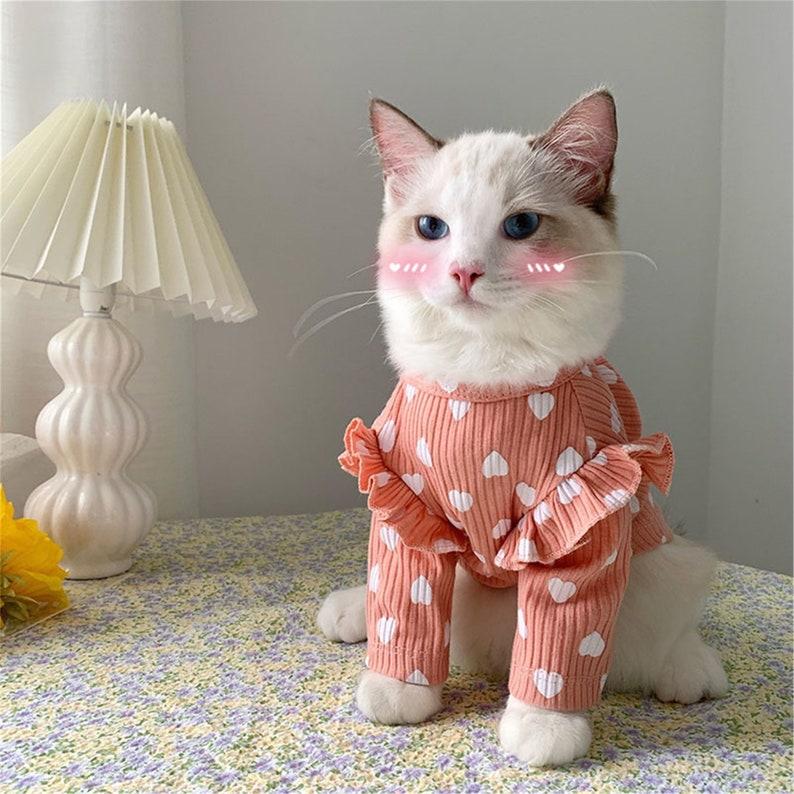 Spring Autumnal Cat Clothes Pet Clothing for Small Cats Dogs Cat Costumes Soft Kitten Kitty Coat Jacket Puppy Cats Outfit Mascotas