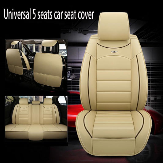 Waterproof Car Seat Cover Universal 5 set Auto Seat Cushion Leather 5 seats Universal Car seat cover