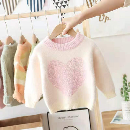 Girls and Boys Autumn and Winter Baby Bottoming Sweater Sweater Pullover Children's Knit Sweater Clothes Girls Long Sleeves