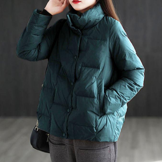 Stand-up Collar Down Padded Jacket Women's Winter Loose and Versatile Lightweight Cotton-padded Jacket Short Coat Padded Jacket