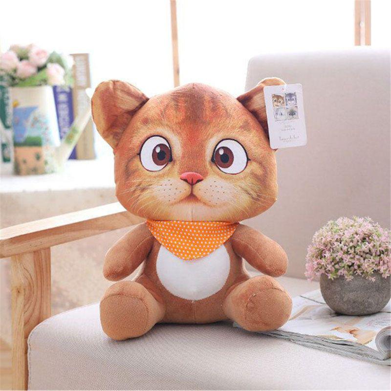 New Cute Kids Doll Soft 3D Simulation Stuffed Cat Toys Sofa Pillow Cushion Plush Animal Cat Dolls