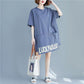 Short SleevedPrinted Loose Dress Women's Fashion Casual Vintage Spring Autumn All-match Plus Size Beach Dresses