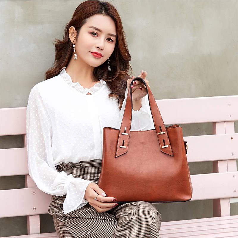 Business Women's Briefcases Professional Handbags Work Large-capacity Business Women's Bags Shoulder Messenger Document Bag