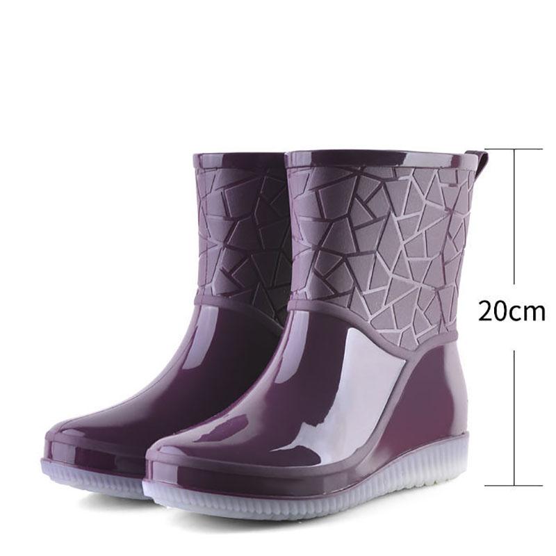 Rain Boots Women's Adult Low-to-slip Rain Boots Non-slip Wear-resistant All-match Water Boots Women's Overshoes