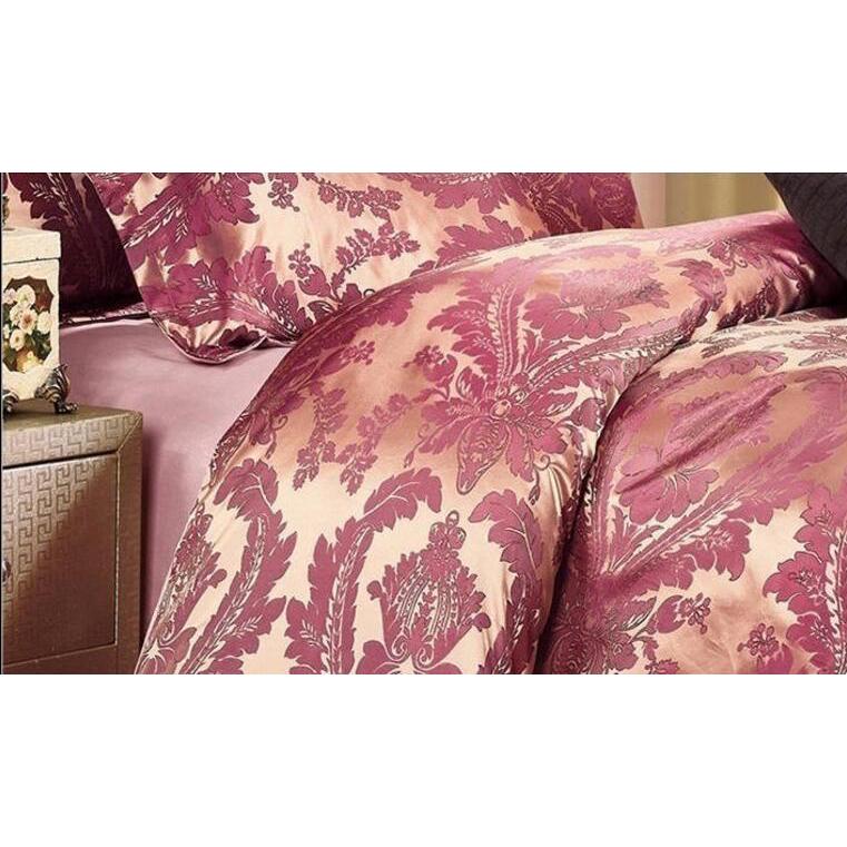 WTEMPO Home Bedding Set Jacquard Duvet Cover Set 4pcs Bed Linens Luxurious Bedclothes Queen Bed Sets