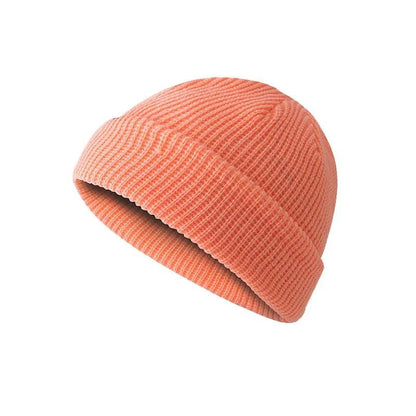 Fashion Hip Hop Beanie Knitted Hat Men Skullcap Women Winter Autumn Warm Brimless Baggy Melon Cap Cuff Docker Fisherman Beanies Hats Solid Color