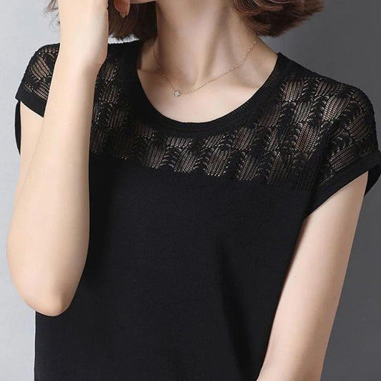 Summer Women's Loose All-match Sunscreen Shirts Thin Tops Knitted Bottoming Shirts