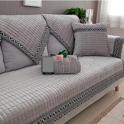 Sofa Covers Solid Color Classic Sofa Towel for Living Room Slip Resistant Slipcover Seat Couch Cover