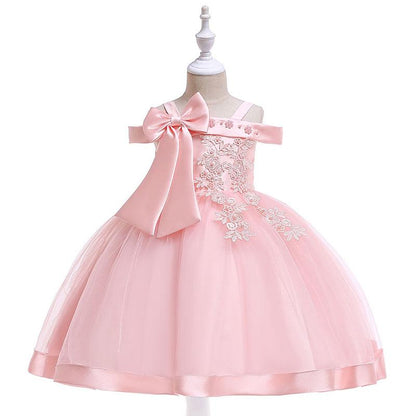 Embroidery Silk Princess Dress for Baby Girl Flower Elegant Girls Dresses  Party Christmas Halloween Kids Dresses Clothes