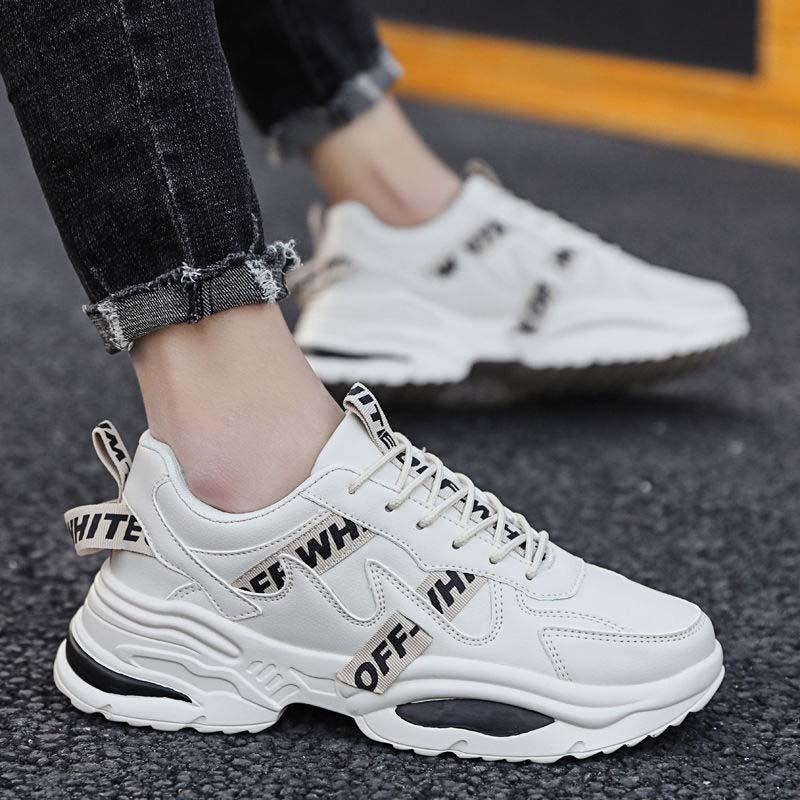 Plus Size 39-44 Fashion Men Flying Woven Mesh Sneakers Comfortable Breathable Running Basketball Shoes Shockproof Non-slip Letter Skate Shoeses