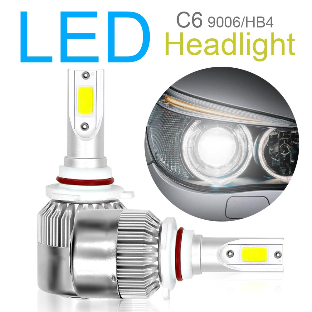 2pcs C6 10800LM 6000K 120W COB LED Car Headlight Kit Hi / Lo Light Bulbs