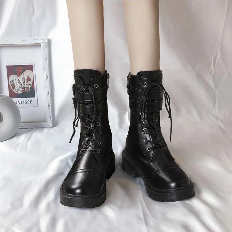 Women's Martin Boots Increased Tide Brand British Style Short Boots All-match Trendy Platform Boots