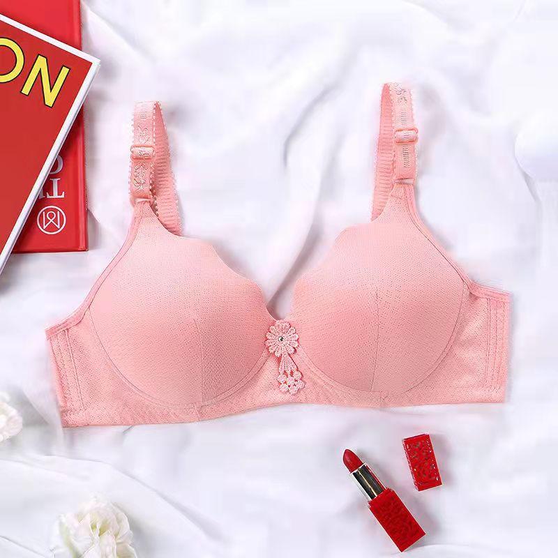 Thin Section Beautiful Back Large Size No Steel Ring Anti-sagging Gathered Light and Thin Seamless Breathable Women's Underwear Bra