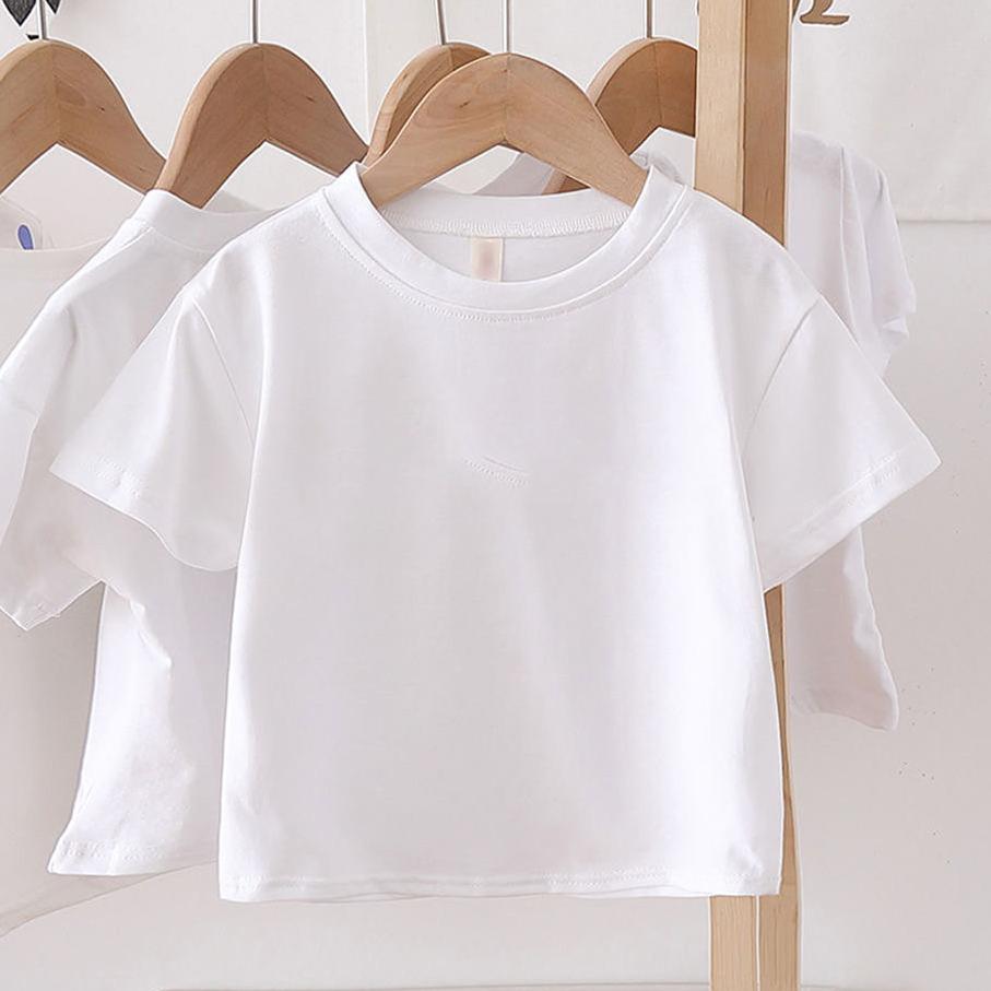 Summer Kids Cute T Shirts Short Sleeve Tops Korean Style O-neck Loose T Shirts For Children Girls Boys