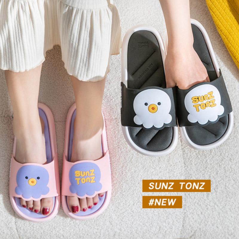 Ladies Bathroom Home Sandals and Slippers Couples Cute Cartoon Non-slip Go Out Slippers Men's Beach Shoes