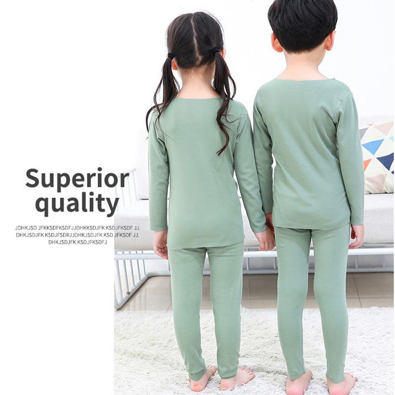 Autumn and Winter Boys and Girls Self-heating Seamless Long-sleeved Baby Home Service Suit