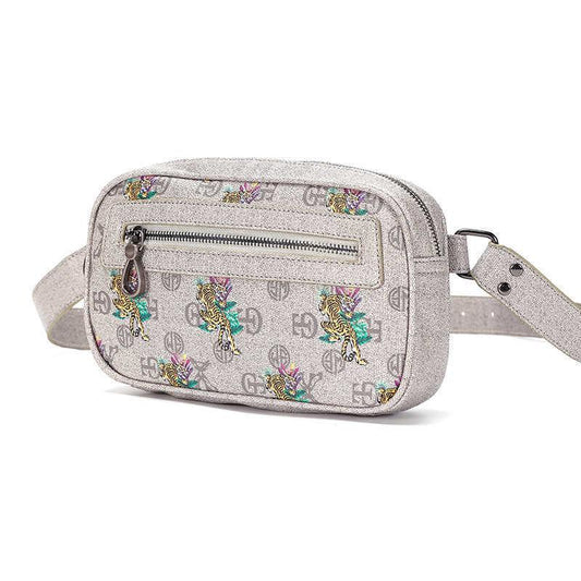 Waist Bag Women Embroidered Chest Bag Mobile Phone Bag Outdoor Leisure Sports Shoulder Bag