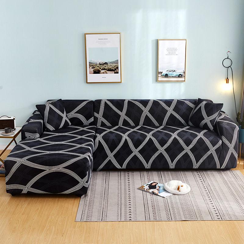 1/2/3/4 Seaters Elastic Fabric Sofa Couch Protector Slipcover Stretch Covers Living Room Decor