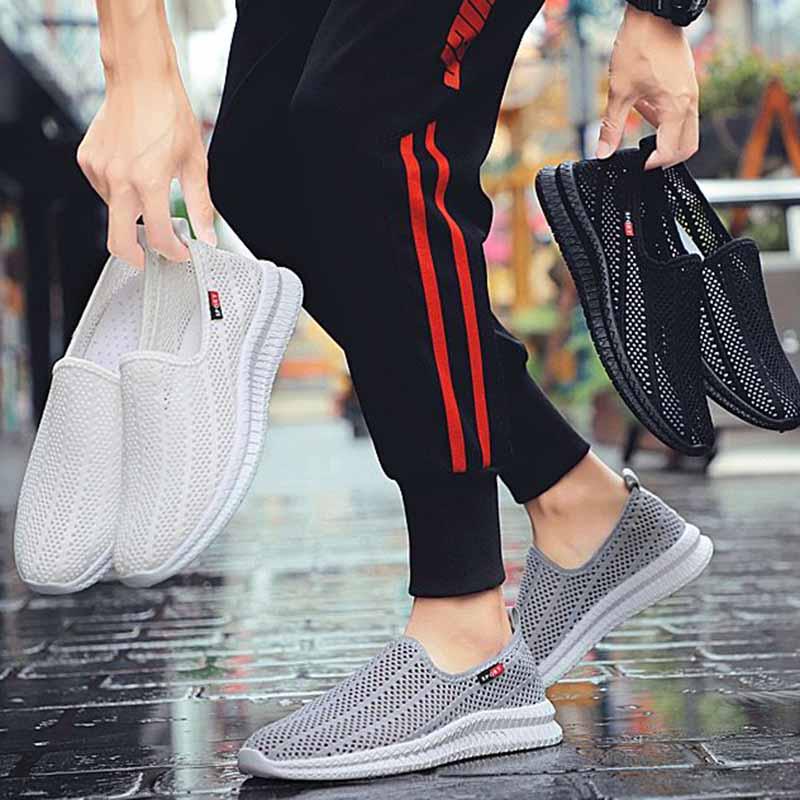 39-44 Men Sneakers Sandals Flying Woven Mesh Breathable Basketball Blade Shoes Shockproof Lightweight Running Shoes Comfortable Deodorant Sport Shoes