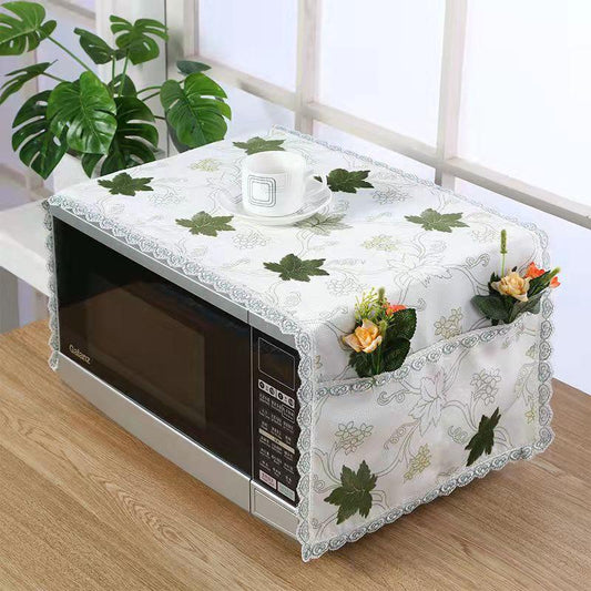 Oven Cover Oil-proof and Waterproof Fabric Microwave Oven Dust Cover Microwave Oven Curtain Micro TV Cover Refrigerator Dust Cover