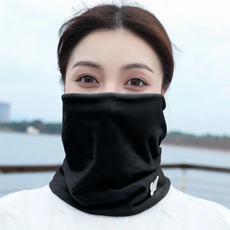 Warm Bib Female Korean Version Wild Double-layer Thick Scarf Outdoor Neck Windproof Collar