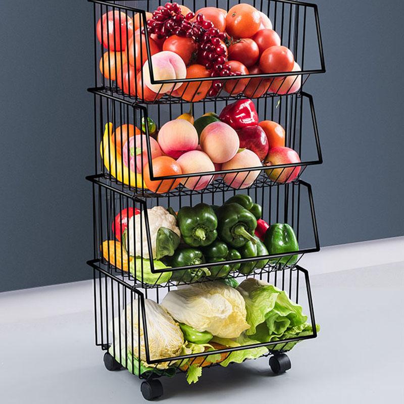 Kitchen Racks Multi-layer Potato Vegetable Racks Sundries Floor Storage Racks Fruit Storage Racks Snack Toy Storage Baskets Shelves Storage Holders