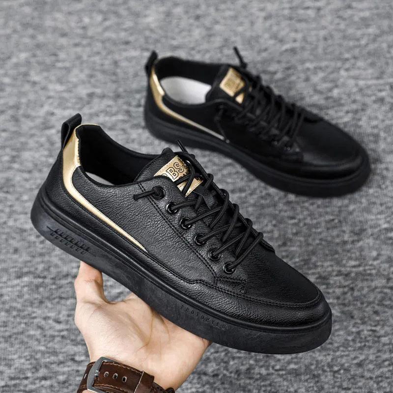 Spring Summer Men's Sports Shoes Korean Trend All-match Cotton Sneakers Casual Leather Shoes Wear-resistant Non-slip Running Shoes