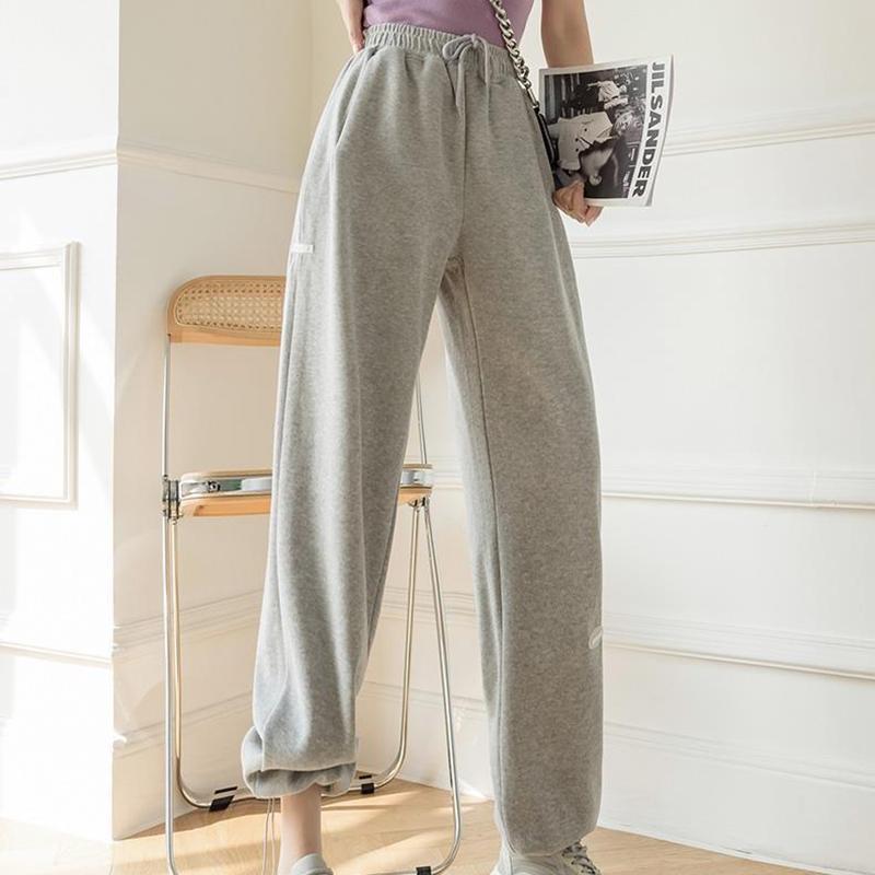 Fried Street American Loose Sports Sweatpants Women's Loose Casual Leggings Pants Summer Thin High Waist Thin Harem Pants