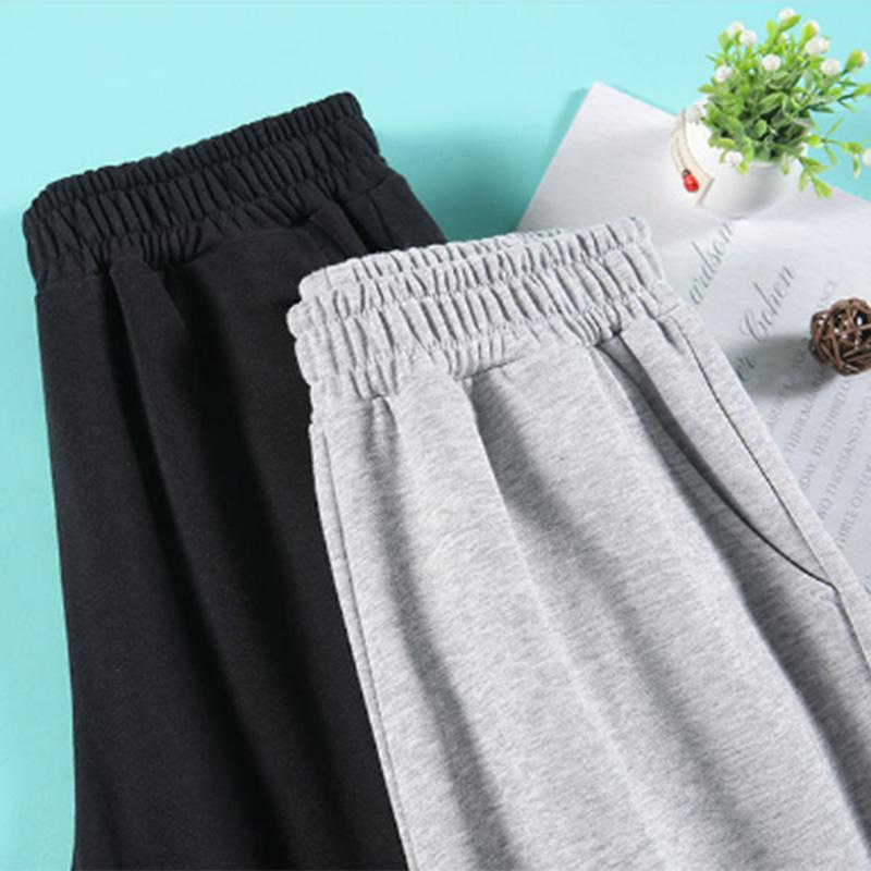 Sports Pants Women's Solid Color Spring and Autumn High Waist Drape Loose Spring and Autumn Straight Casual Wide Leg Slim Pants