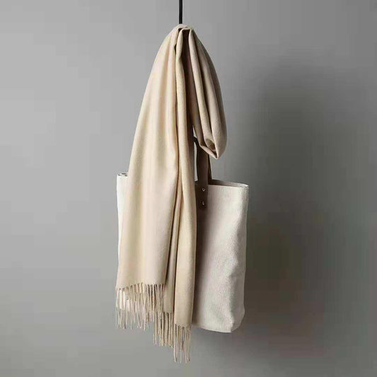 Cashmere Scarf Women Thick Warm Shawls Wraps Lady Solid Scarves Fashion Tassels Pashmina Blanket