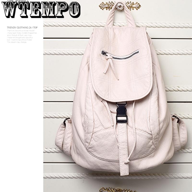 Women Backpacks Soft PU Leather Fashion Backpack Female European  Shoulder School Bags For Women