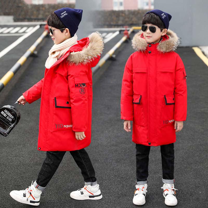 Winter Jackets for Boys Warm Coat Kids Clothes Children Clothing Baby Fur Hooded Jacket Down Parkas