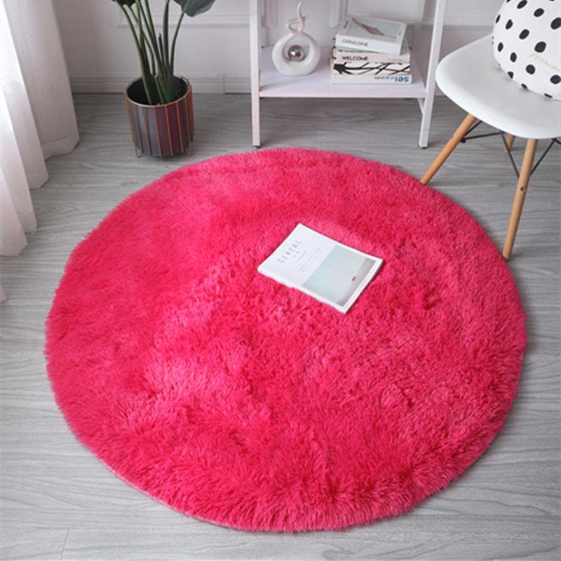 Round Carpet Diameter 1 Meter Bedroom Living Room Bedside Nordic Ins Wind Long Hair Household Light Luxury Computer Chair Hanging Basket Floor Mat