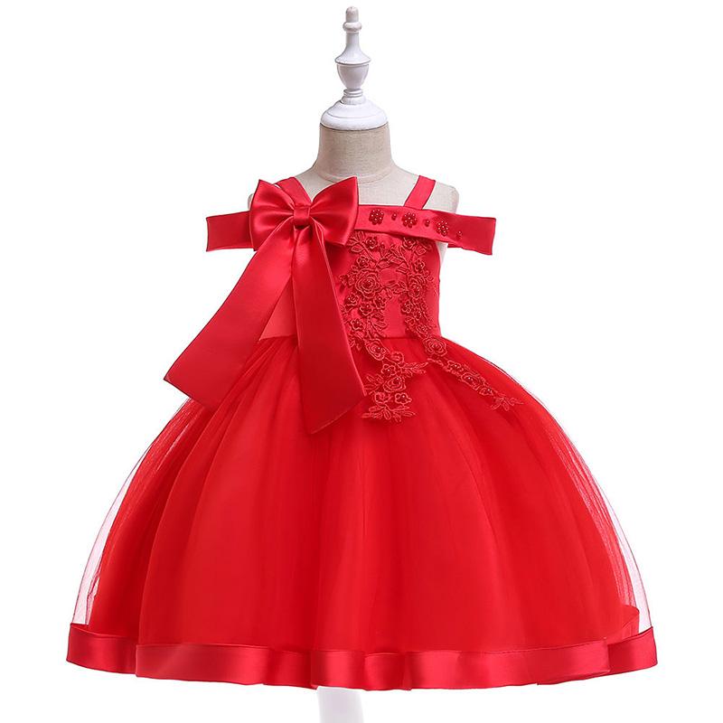 Embroidery Silk Princess Dress for Baby Girl Flower Elegant Girls Dresses  Party Christmas Halloween Kids Dresses Clothes