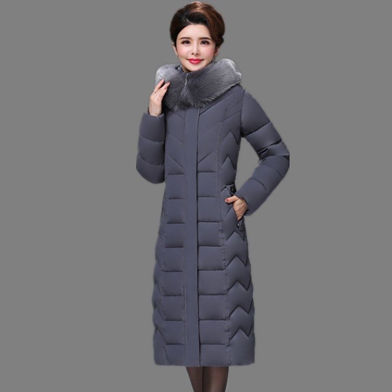 Winter Coat Women's Long Over-the-knee Plus Size Thin Padded Jacket Padded Down Padded Jacket To Keep Warm In Winter