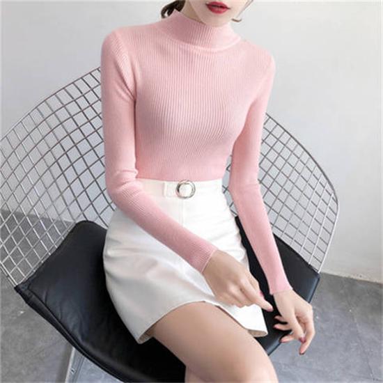 Women Sweater Winter Warm Long Sleeve Sweater Casual Slim Knitted Pullovers Women Knitting Sweater