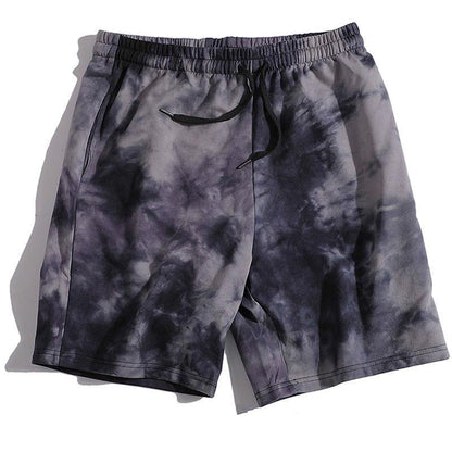 Gradient Shorts Men's Summer New Hip-hop Street Pants Loose Tie-dye Five-point Pants Couples Knitted Pants