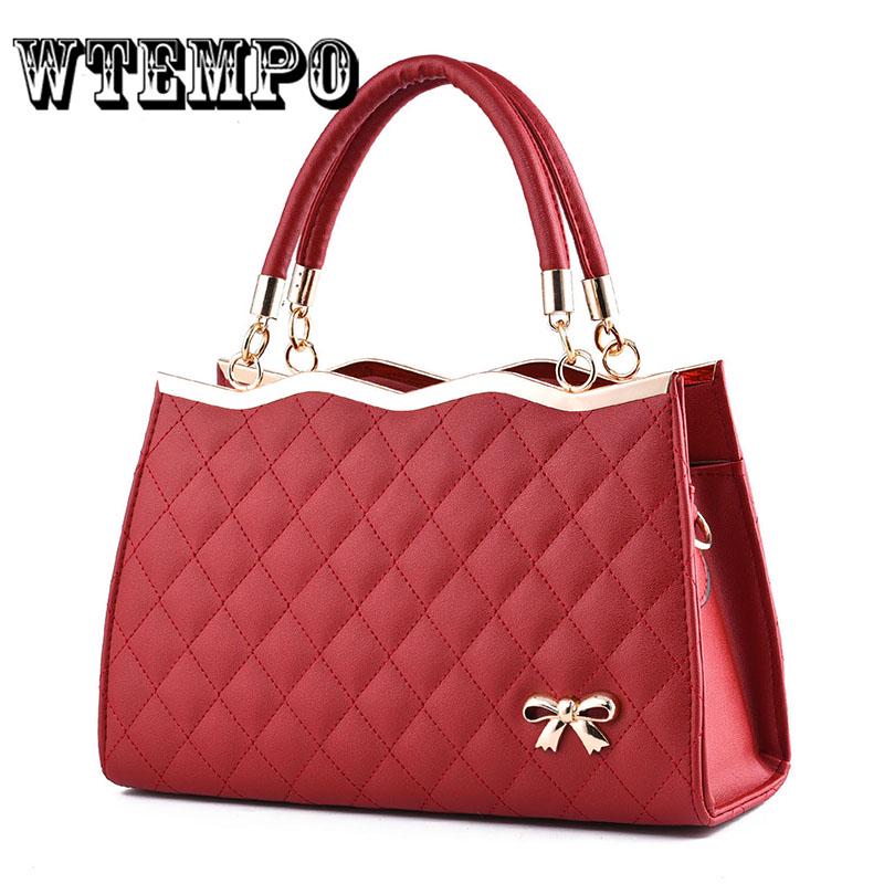 Bowknot Card Bag Women Fashion Leather Handbag Tote Shoulder Bag Messenger