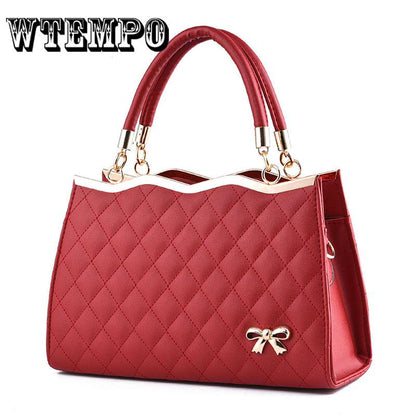 Bowknot Card Bag Women Fashion Leather Handbag Tote Shoulder Bag Messenger