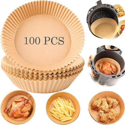 Air Fryer Disposable Paper Liner 6.3 Inch 100pcs Non-Stick Air Fryer Liners