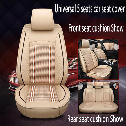 5 seats Universal Car seat cover Waterproof Car Seat Cover Universal 5 set Auto Seat Cushion Leather