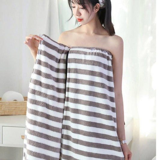 Bath Towel Women Can Wear Wrapped Chest Bath Skirt Variety Household Sexy Non-pure Cotton Absorbent Quick-drying Cute Dry Hair Cap Three-piece Set