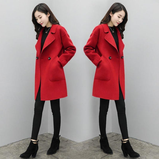 Autumn Winter Jacket Women Overcoat Wool Coat Fashion Women Jacket Slim Blend Clothes Outerwear