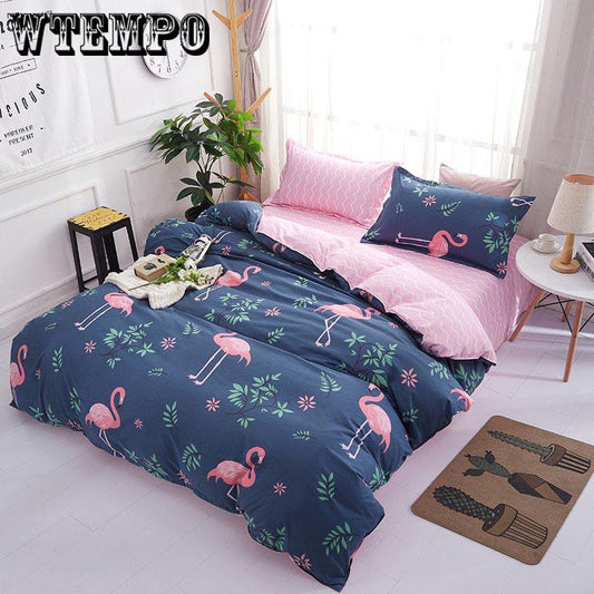 Oil Printing Bedding Sheet Set 4pcs Duvet Cover Set Bedroom Decoration Bed Sheet Quilt