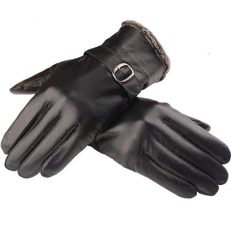 Windproof gloves Winter Warm Leather gloves Thick gloves Man fashion gloves Plush Cotton gloves