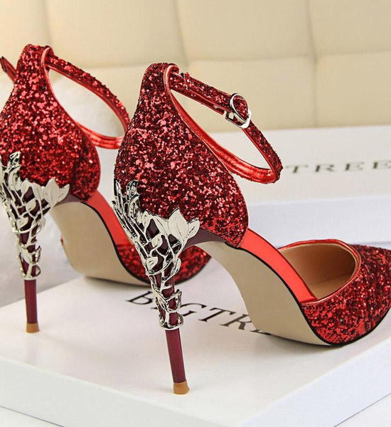 Crystal High Heel Stiletto Versatile Sexy Sequined Princess Women's Shoes