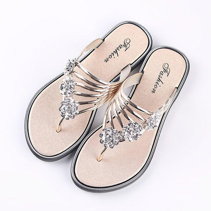 Flat-bottomed Flip Flops Beach Shoes Can Be Worn Indoors and Outdoors Flat-bottomed Non-slip Ladies Sandals and Slippers Female Summer Slippers