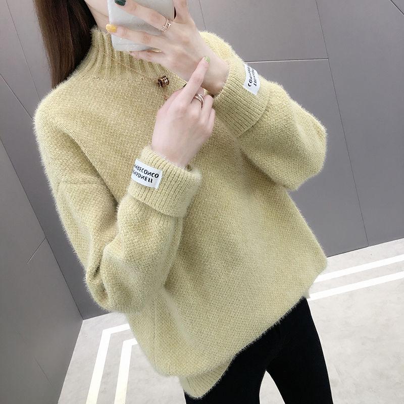 2019 Women Sweater Casual Turtleneck Female Pullover Long Sleeve Warm Soft Autumn Winter Knitted