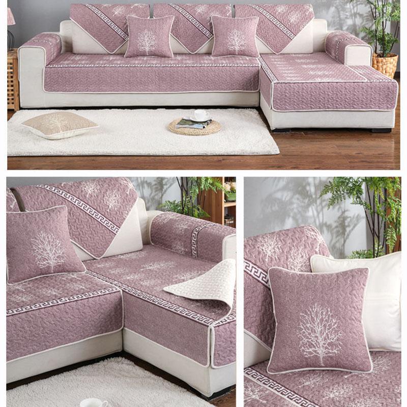 Sofa Covers Couch Four Season Universal Sofa Cushion Towel Cotton Slipcover Sofa Cover Armrests 1/2/3/4-seater for Living Room